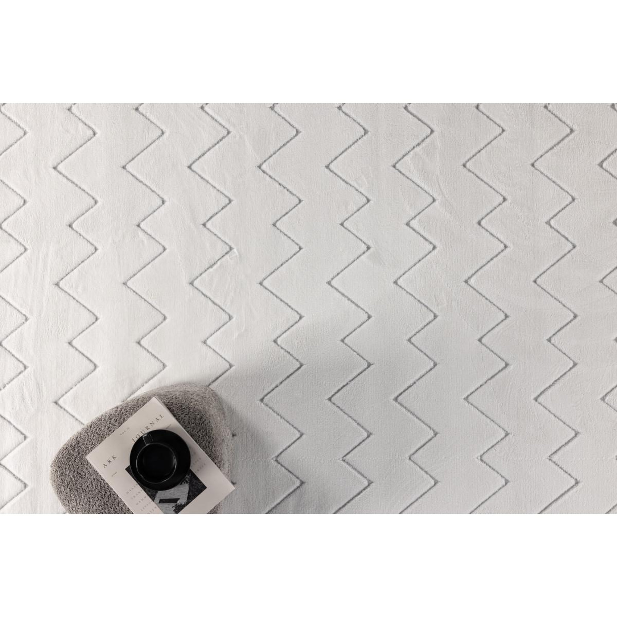 Voir la diapositive 6 : Paris Prix Tapis déco  fia  200x290cm blanc
