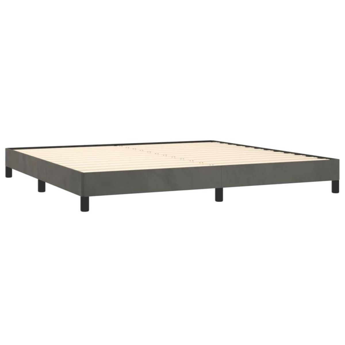 VIDAXL Cadre de lit sans matelas gris fonce 200x200 cm velours