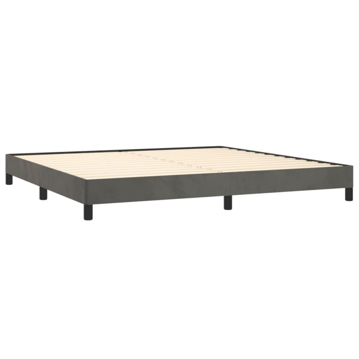 VIDAXL Cadre de lit sans matelas gris fonce 200x200 cm velours