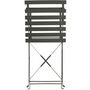 Voir la diapositive 2 : GARDENSTAR Chaise de jardin en acier pliante à lattes coloris vert kaki foncé