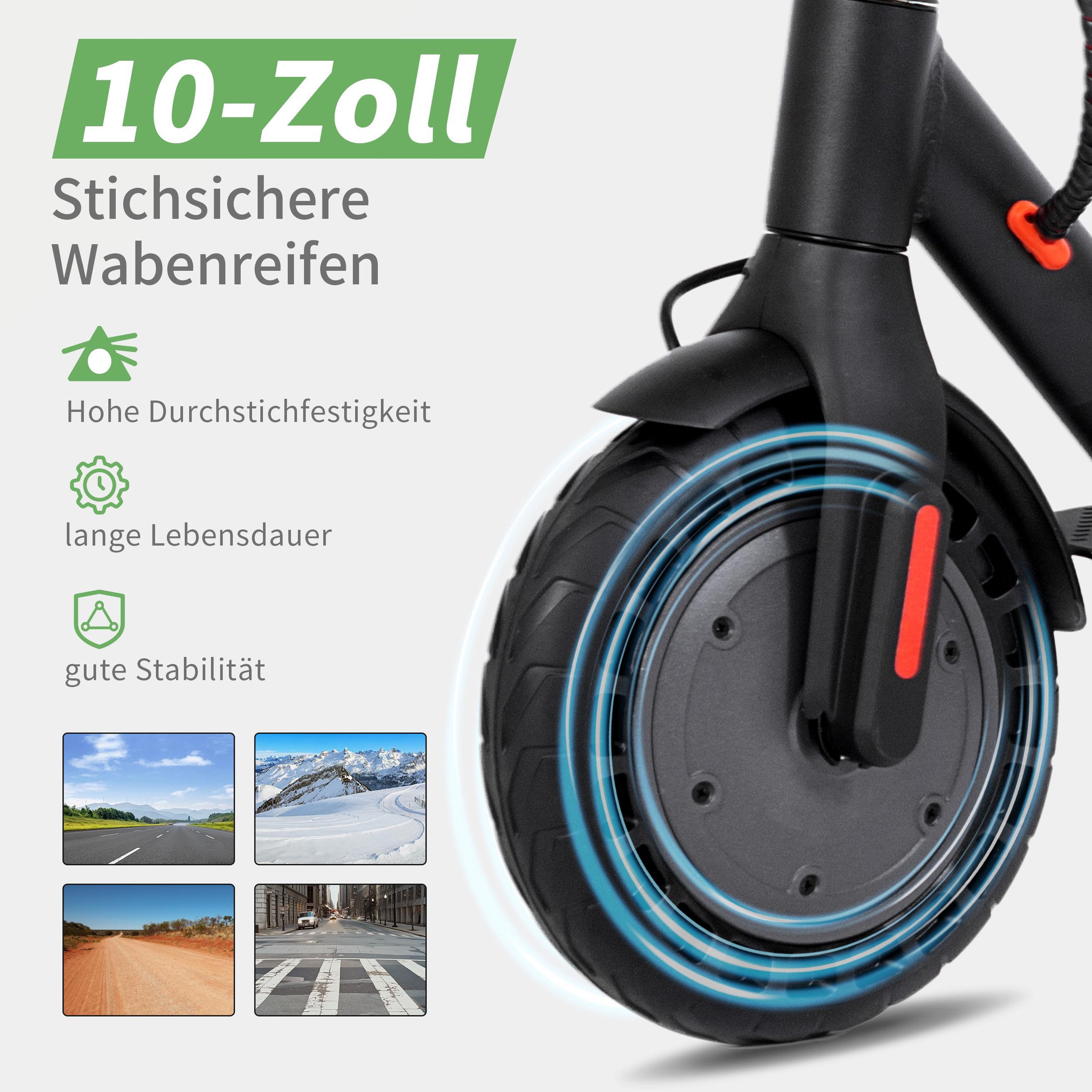 Voir la diapositive 3 : LEAWIN Trottinette électrique leawin e9t, 25 cm, vitesse max. 20 km/h, contrôle via application