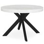 Voir la diapositive 1 : Paris Prix Table Ronde Extensible  Zefane  160-260cm Noir & Effet Marbre