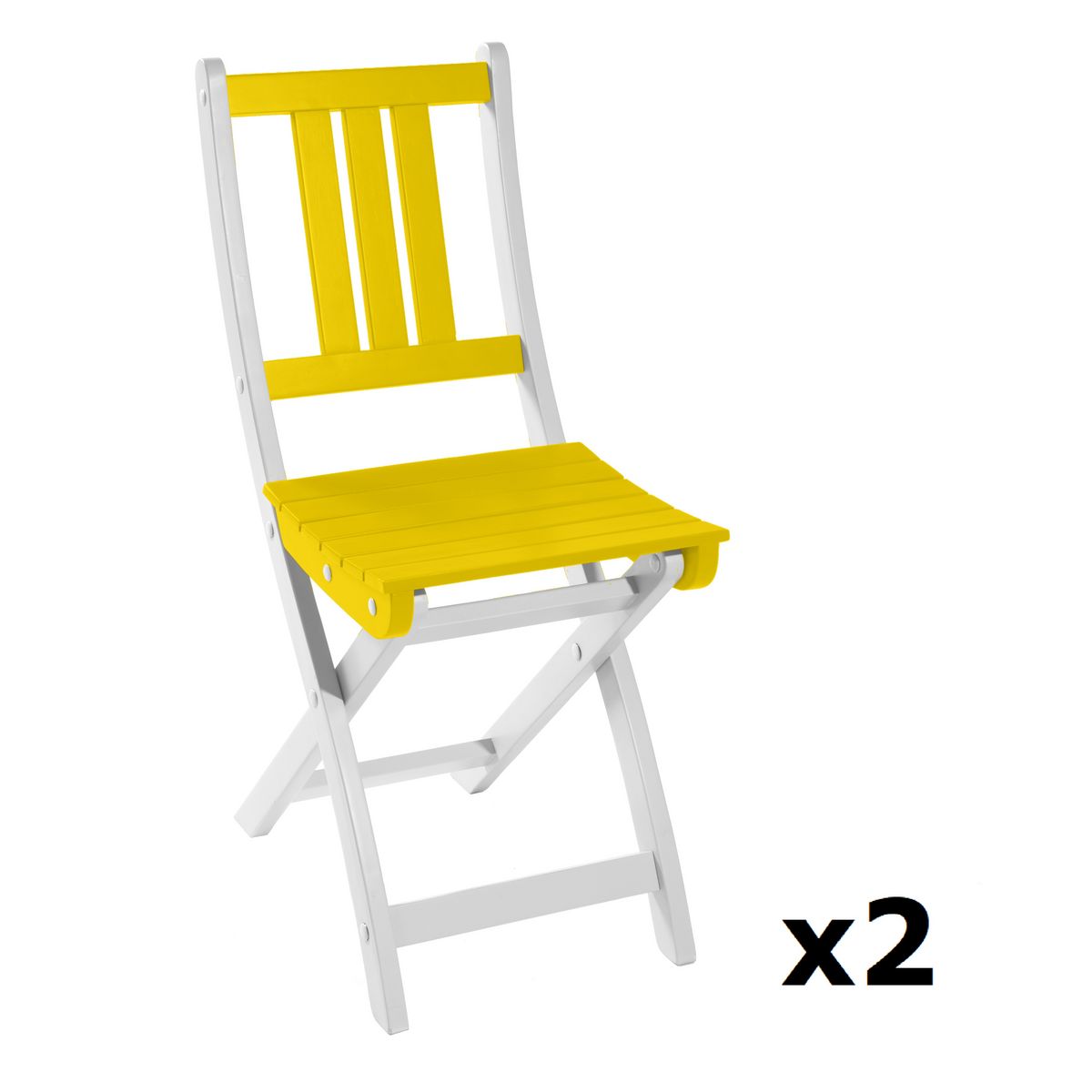 CITYGREEN Lot de 2 chaises de jardin pliantes ECOLO