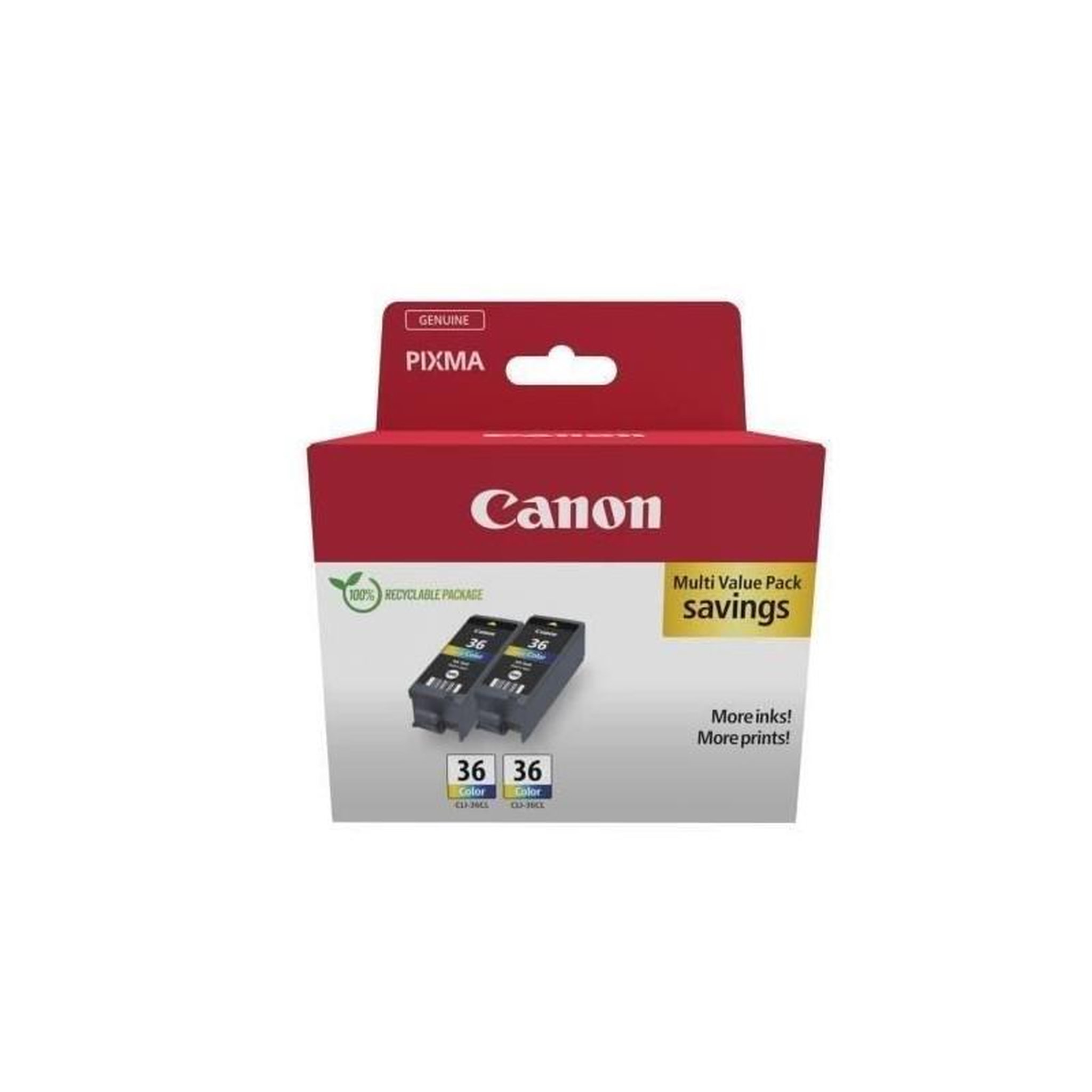 Canon Pack de 2 cartouches d'encre couleur - CANON - CLI-36 CL - Jet d'encre - 12 ml