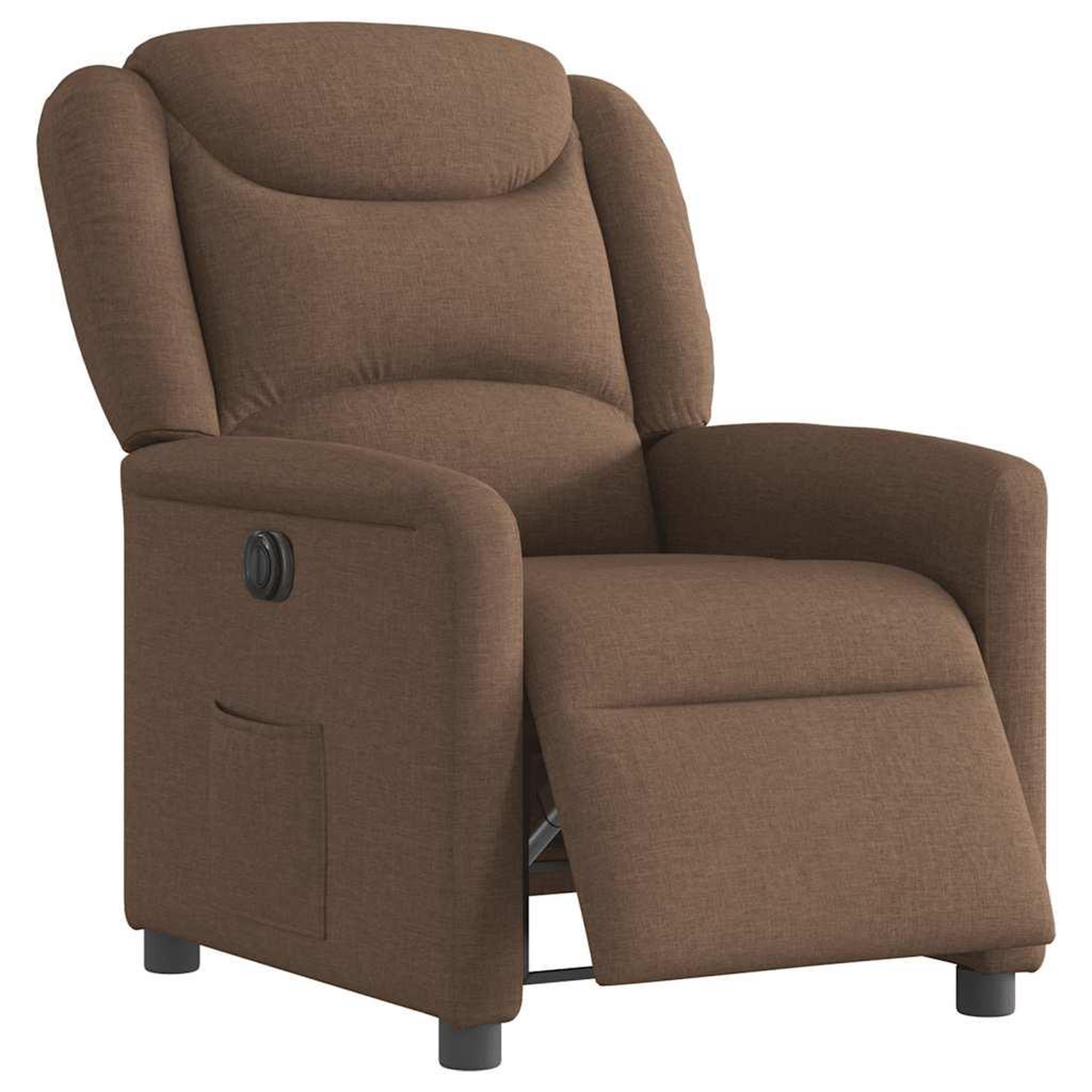 Voir la diapositive 3 : VIDAXL Fauteuil inclinable electrique Marron Tissu