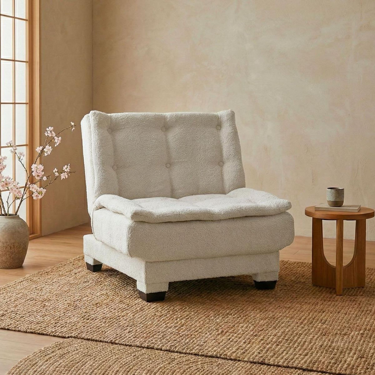Paris Prix Fauteuil Convertible en Banquette  Raul  85cm Beige