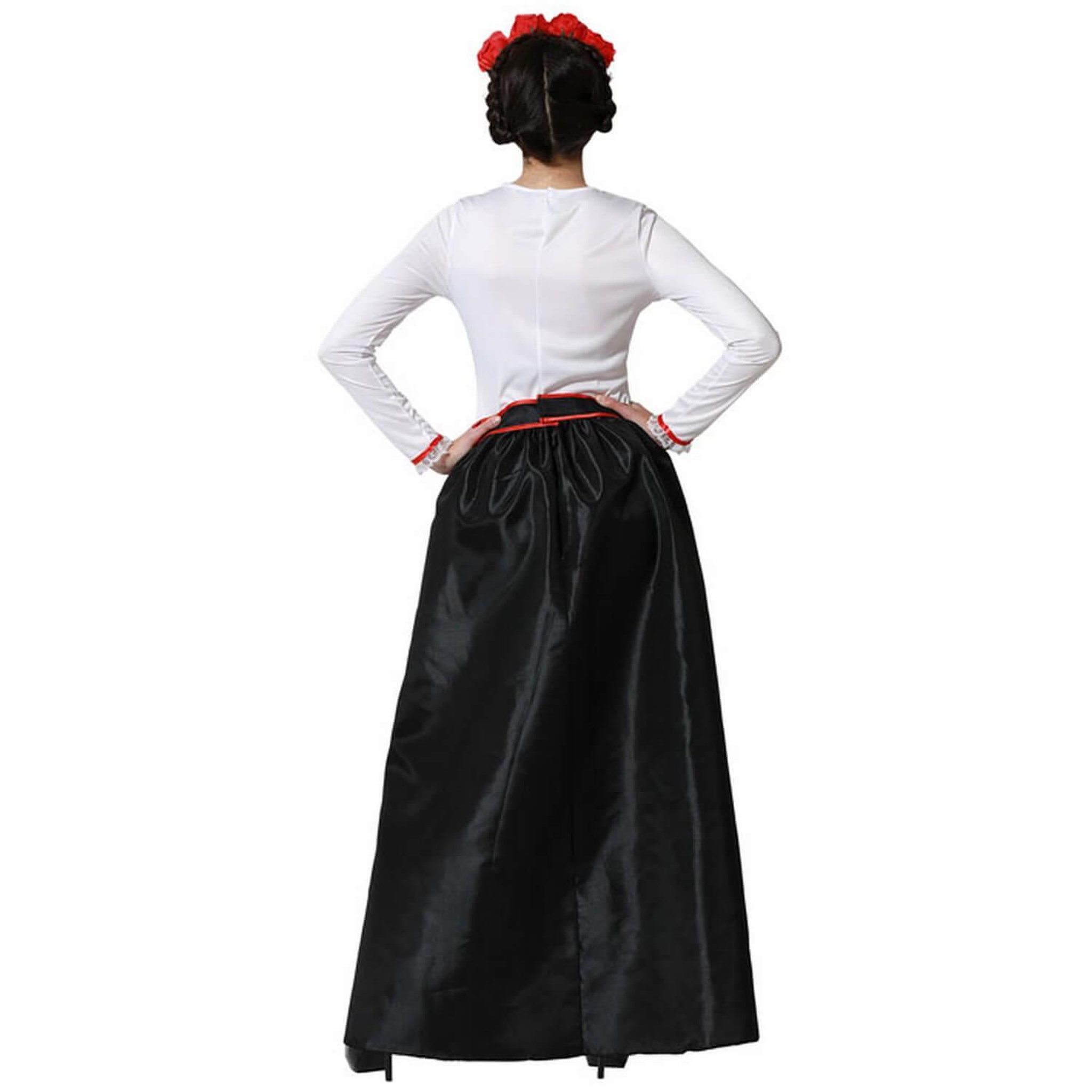 Voir la diapositive 3 : ATOSA Déguisement squelette mexicain - Femme - XL - 42/44
