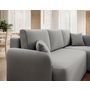 Voir la diapositive 6 : BEST MOBILIER Suzie - canapé d'angle droit 4 places convertible avec coffre en velours