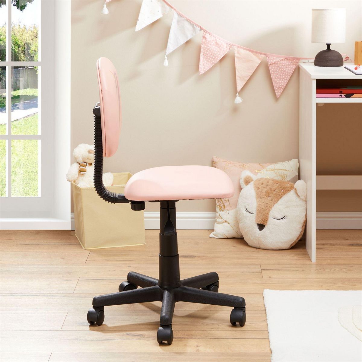 IDIMEX Chaise de bureau pour enfant UNICORN, rev&#xEA;tement synth&#xE9;tique avec motif licorne