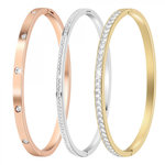 SC CRYSTAL Lot de 3 Bracelets SC Crystal ornés de Cristaux Scintillants