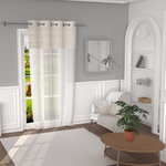 SOLEIL D'OCRE Voile à oeillets en pur coton 135x250 cm ELENA, par Soleil d'Ocre