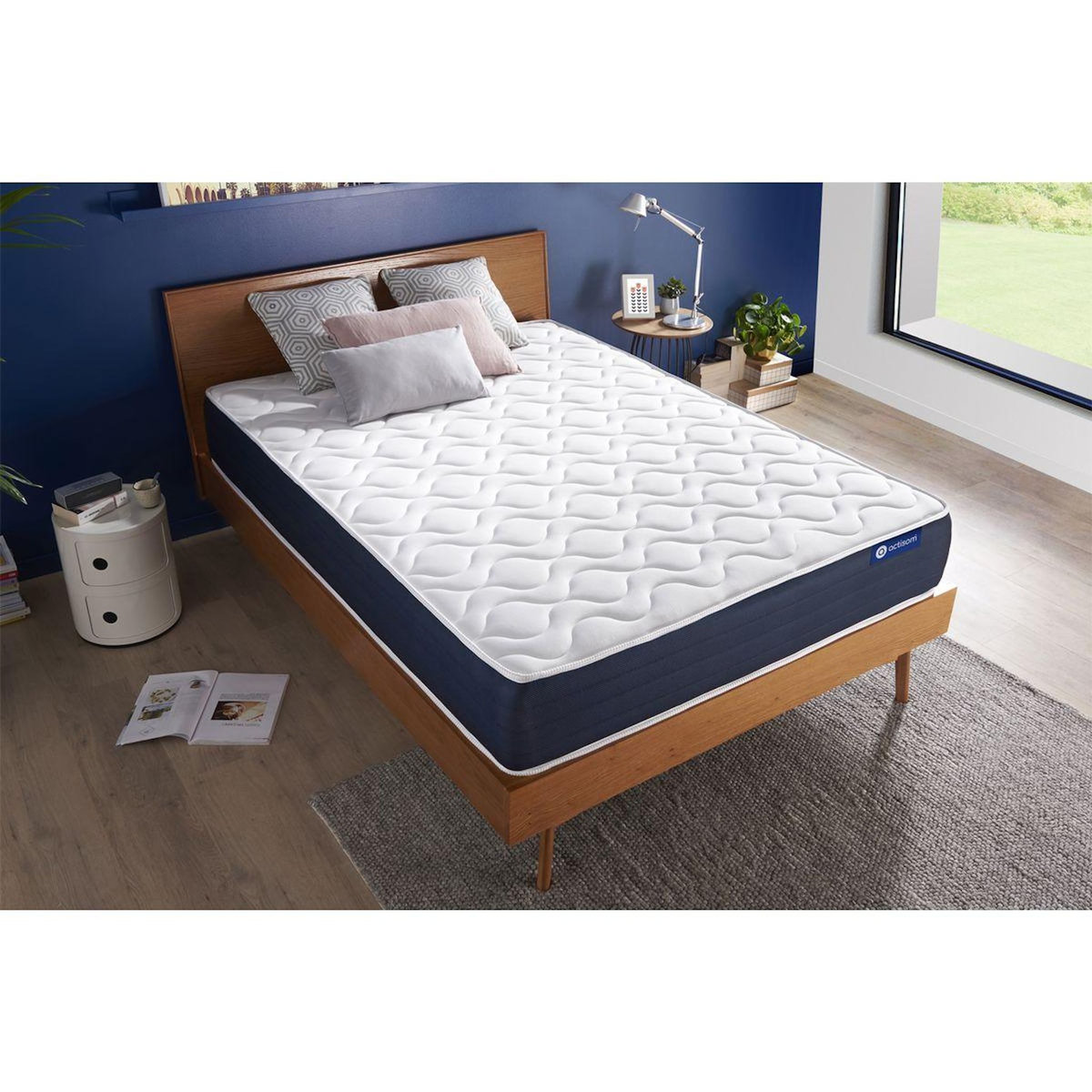 ACTISOM Matelas Ressorts ensachés et Mémoire de forme ACTIFLEX SLEEP 80x190 5zones de confort