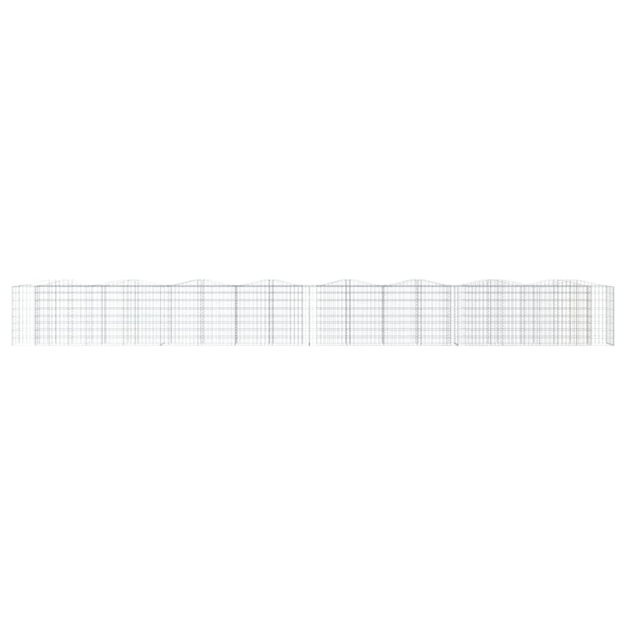 Voir la diapositive 3 : VIDAXL Lit sureleve a gabions arque 800x50x100 cm Fer galvanise