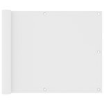 VIDAXL Ecran de balcon Blanc 75x600 cm Tissu Oxford