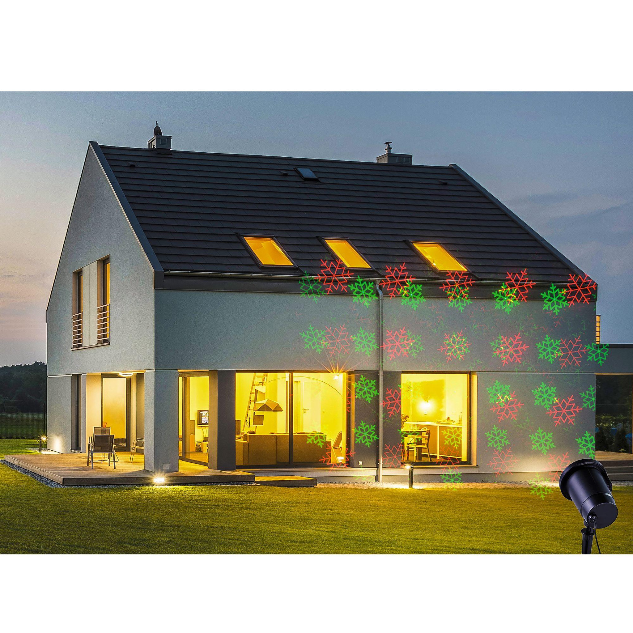 Voir la diapositive 2 : CEPAM Projecteur façade étoiles-flocons avec télécommande
