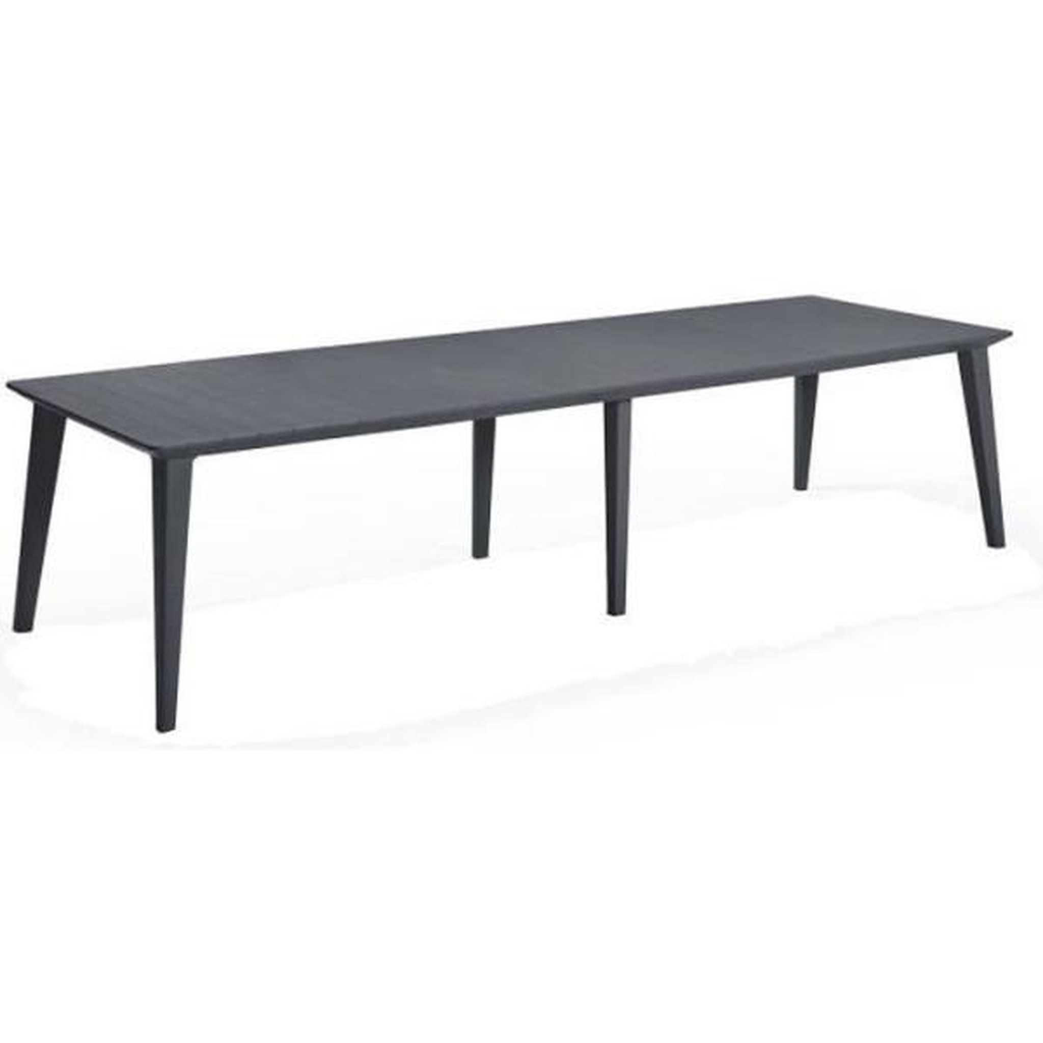 Voir la diapositive 1 : ALLIBERT by KETER Table de jardin - Rectangulaire - Coloris : gris graphite - En résine - 8 a 12 personnes - LIMA - Allibert by KETER
