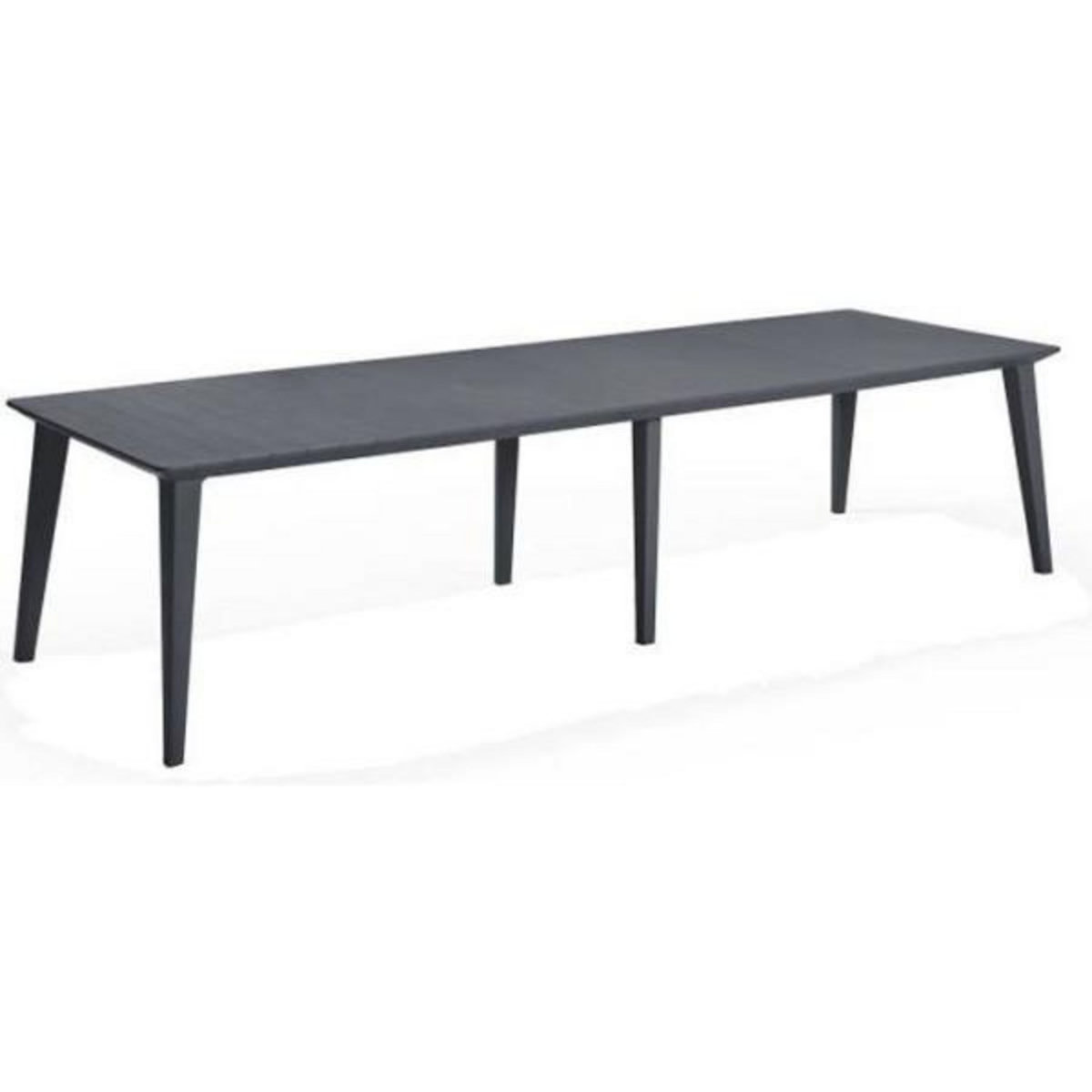 ALLIBERT by KETER Table de jardin - Rectangulaire - Coloris : gris graphite - En résine - 8 a 12 personnes - LIMA - Allibert by KETER