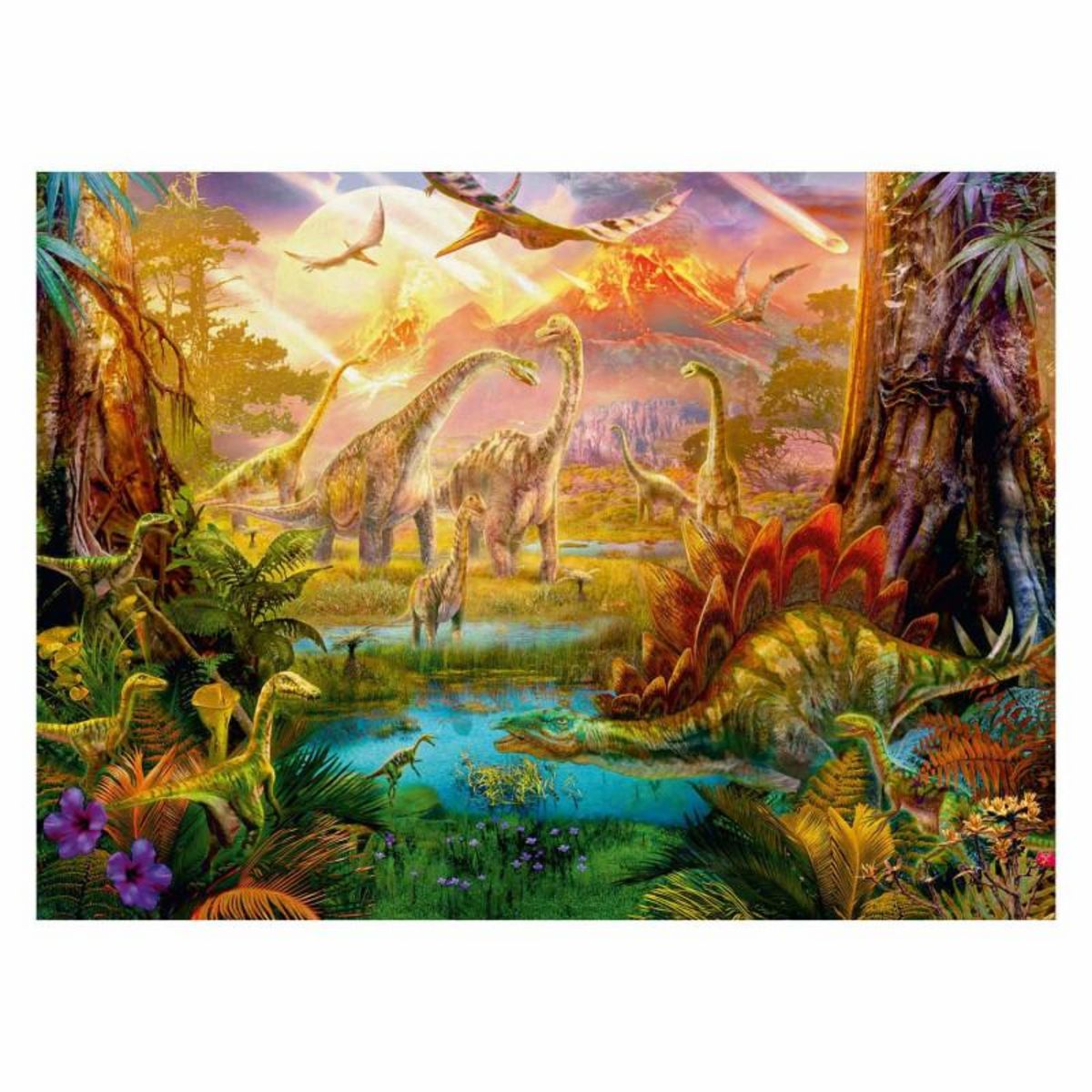 RAVENSBURGER Ravensburger - Puzzle Le monde des dinosaures 500 pièces