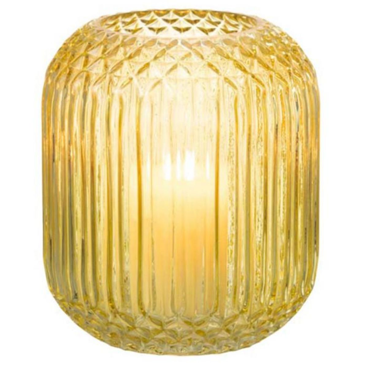 Paris Prix Vase Design en Verre  Droit  17cm Jaune