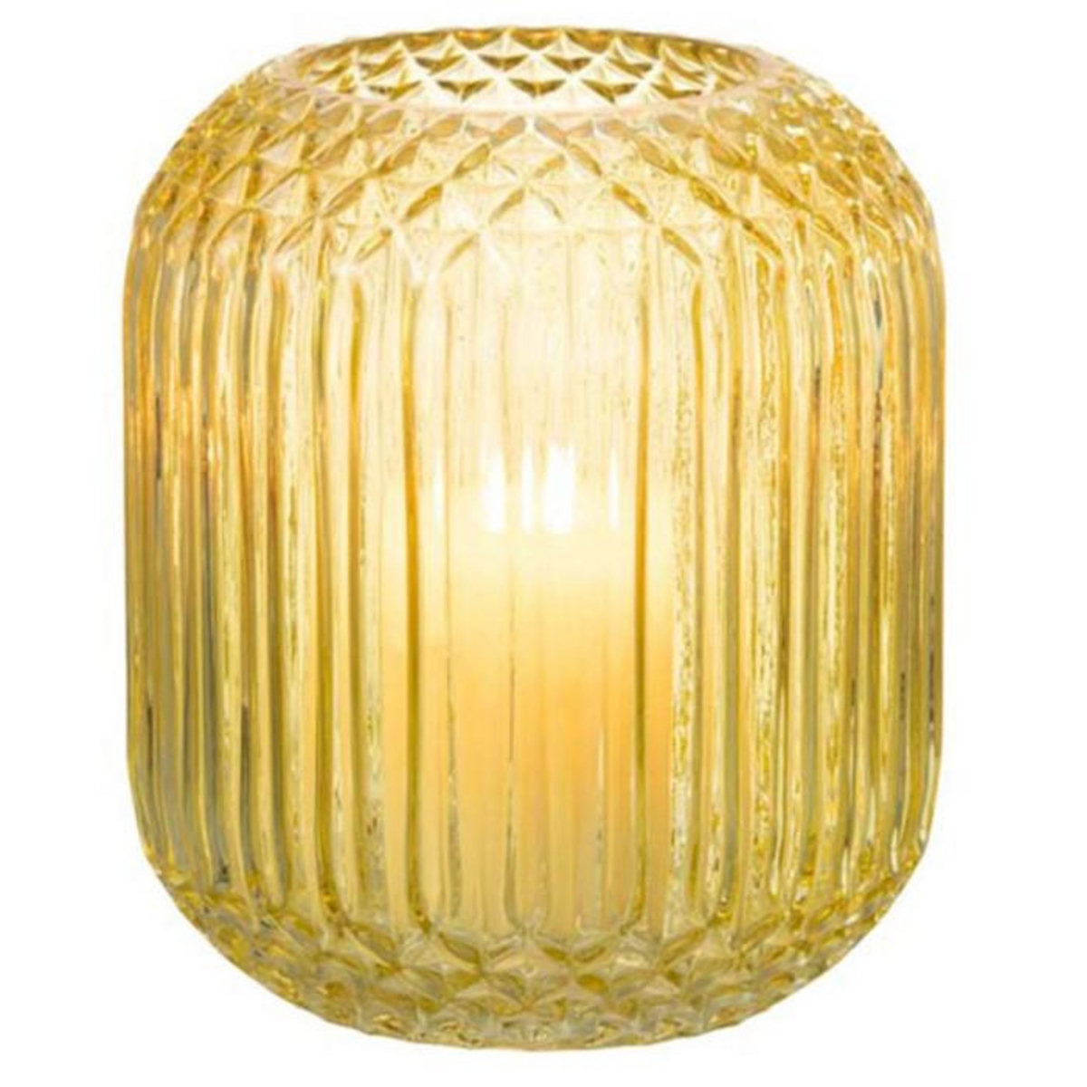 Paris Prix Vase Design en Verre  Droit  17cm Jaune