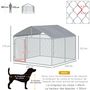 Voir la diapositive 3 : PAWHUT Chenil extérieur avec toit pour chien 5 m² - parc grillagé 230 x 230 x 175 cm - espace couvert - acier galvanisé
