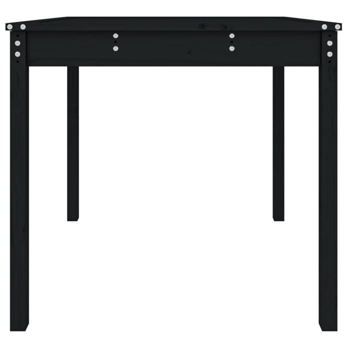 VIDAXL Table de jardin noir 82,5x82,5x76 cm bois massif de pin