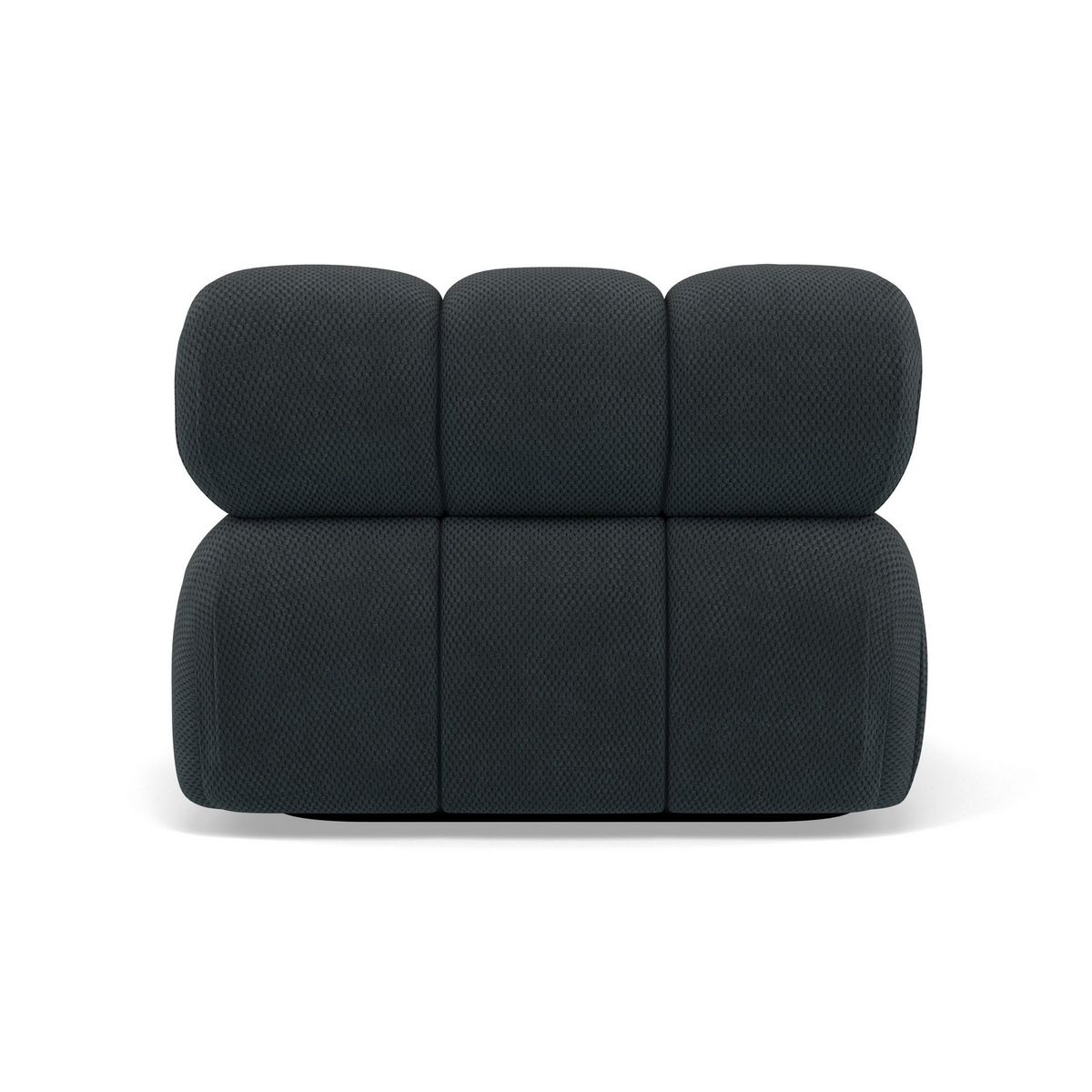 LISA DESIGN Ruby - module d'assise d'angle gauche en velours texturé