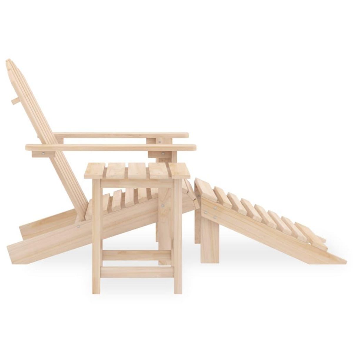 VIDAXL Chaise de jardin Adirondack avec repose-pied et table Sapin