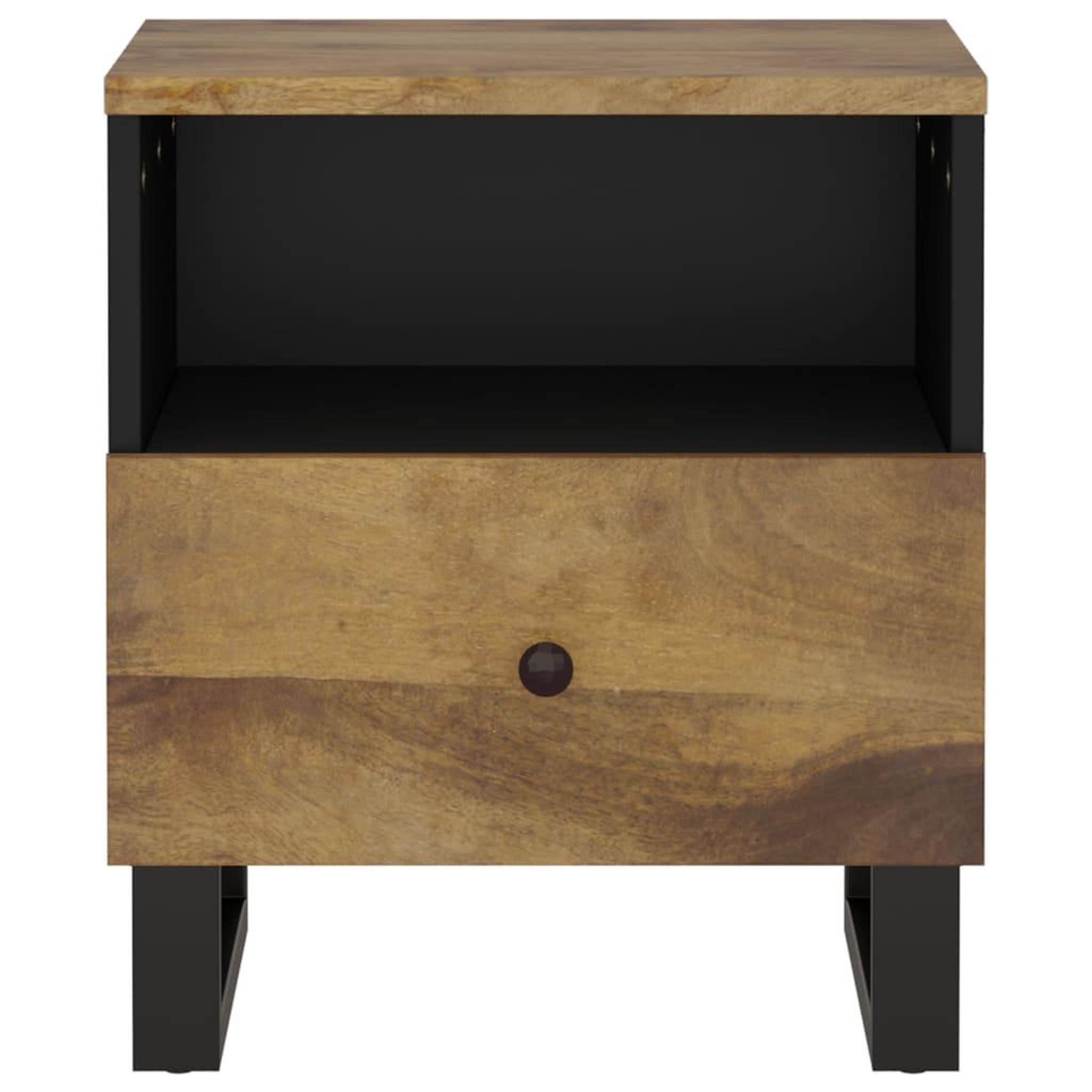Voir la diapositive 4 : VIDAXL Table de chevet Bois de manguier solide et bois d'ingenierie