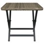 VIDAXL Table pliable gris 45x35x32 cm resine tressee