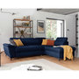 Voir la diapositive 1 : BEST MOBILIER Clever - canapé d'angle droit - 5 places - convertible avec coffre et têtières - en tissu