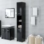 Voir la diapositive 1 : VIDAXL Armoire de salle de bain Noir 30x30x183,5 cm Bois d'ingenierie
