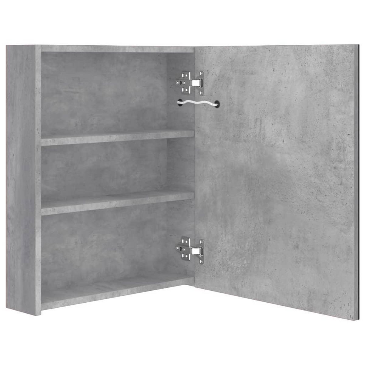 VIDAXL Armoire de salle de bain a miroir LED Gris beton 50x14x60 cm