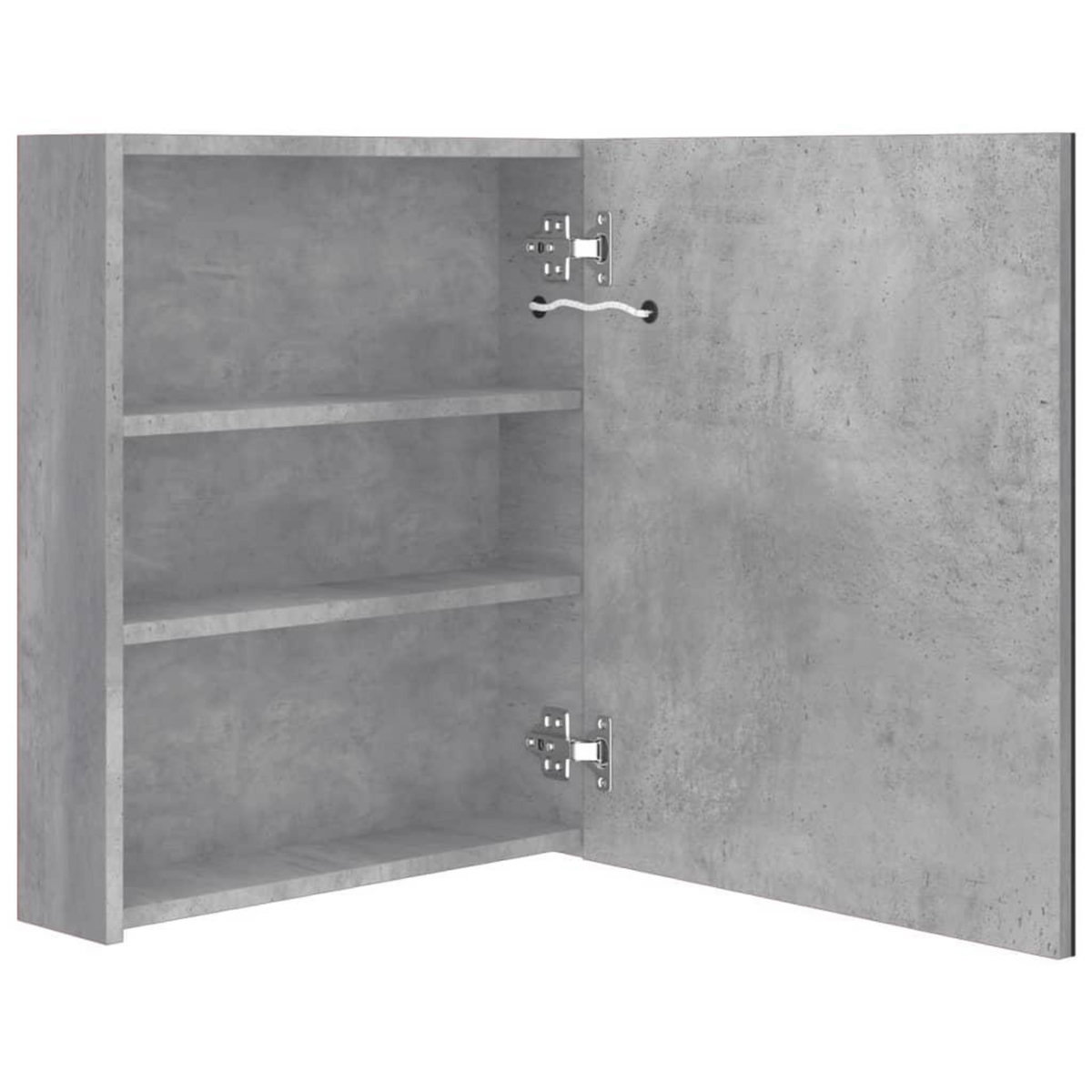 VIDAXL Armoire de salle de bain a miroir LED Gris beton 50x14x60 cm