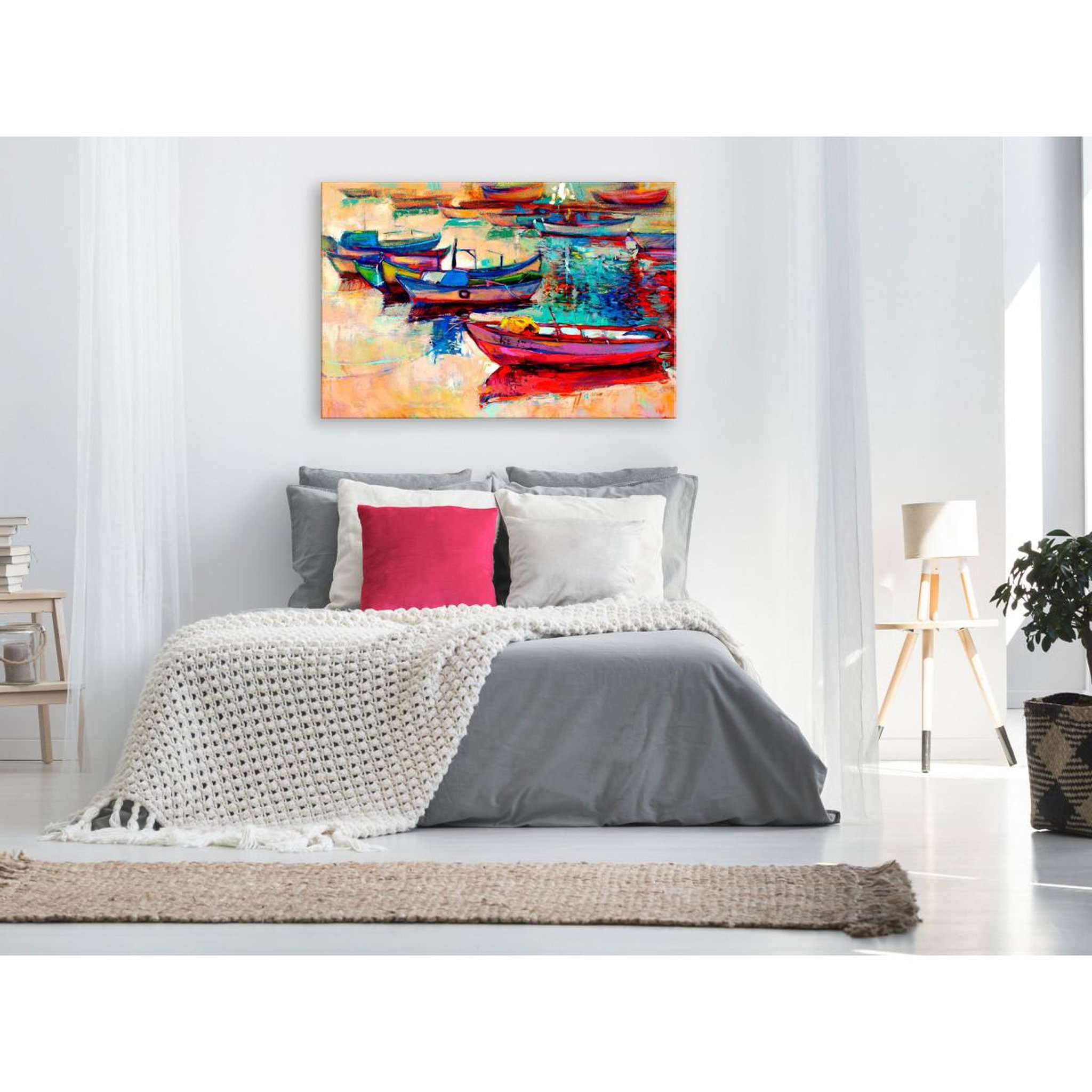 Voir la diapositive 2 : Paris Prix Tableau imprimé  boats wide