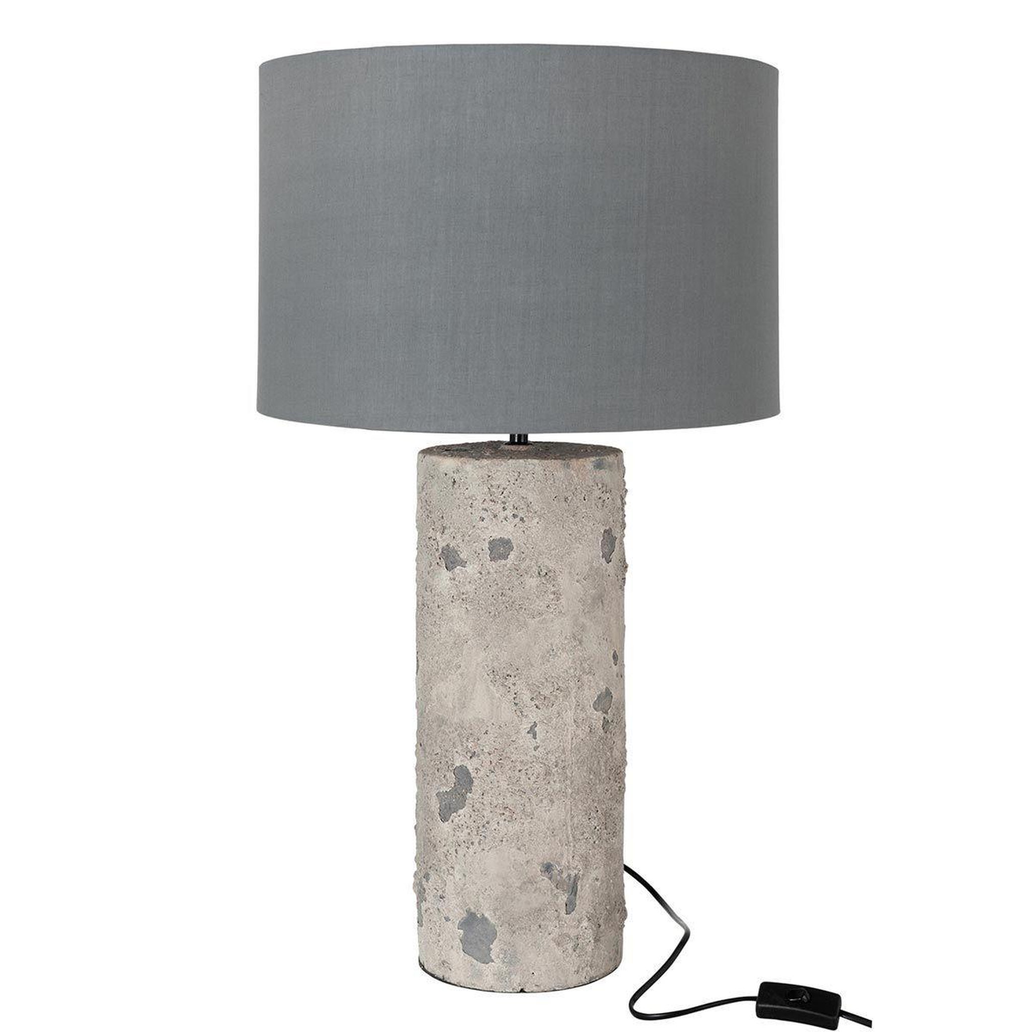 Voir la diapositive 1 : J-LINE Lampe à Poser en Béton  Greta  71cm Gris