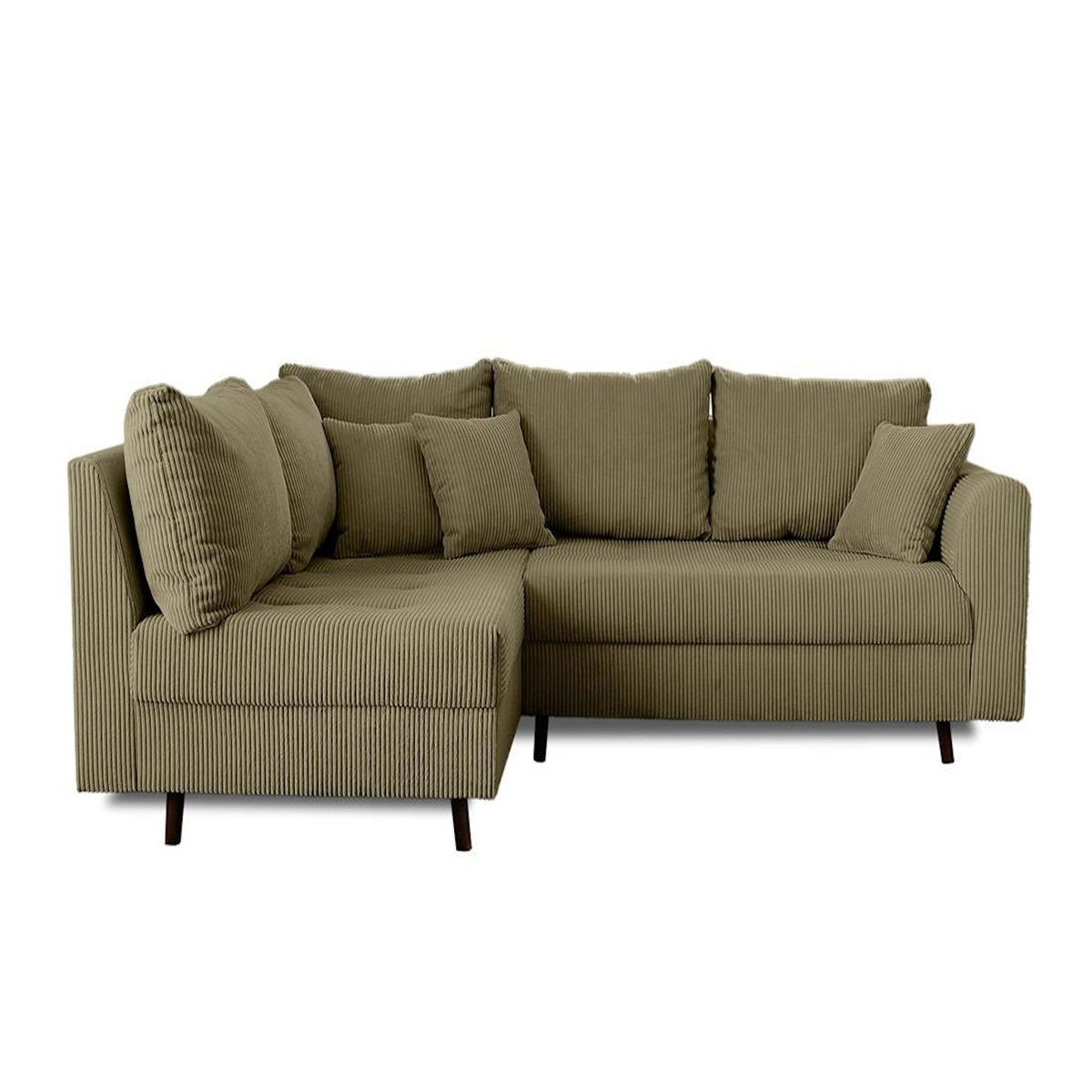 LISA DESIGN Rune - canapé d'angle gauche - 4 places - en velours côtelé