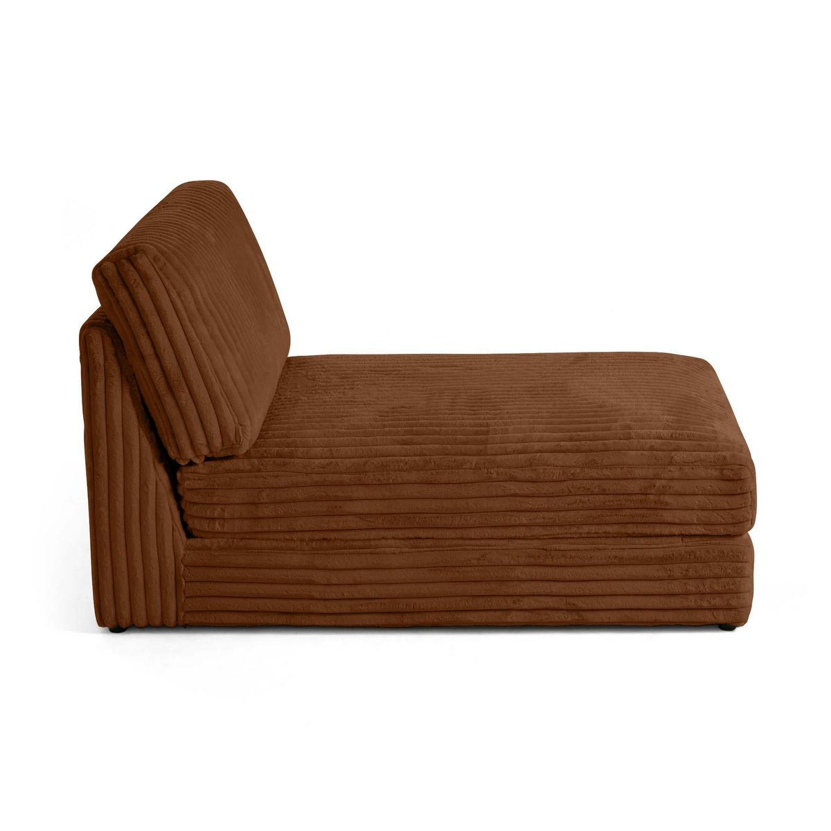 LISA DESIGN Jasper - module méridienne - en fausse fourrure côtelée