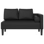 Voir la diapositive 3 : VIDAXL Chaise longue avec coussins noir similicuir