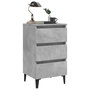 Voir la diapositive 4 : VIDAXL Table de chevet avec pieds en metal gris beton 40x35x69 cm