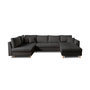 Voir la diapositive 6 : LISA DESIGN Rune - canapé panoramique avec pouf d'appoint - 7 places - style scandinave - gauche