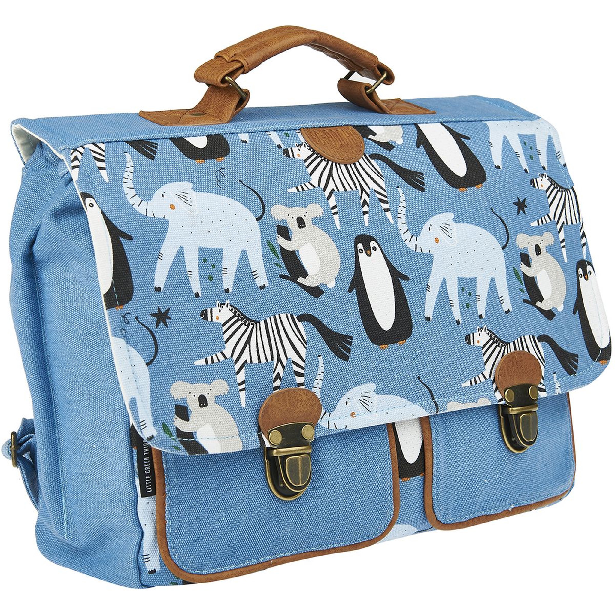 Voir la diapositive 2 : Cartable 36 cm CP/CE1/CE2 bleu EC-OOOH! ANIMALS CARTON