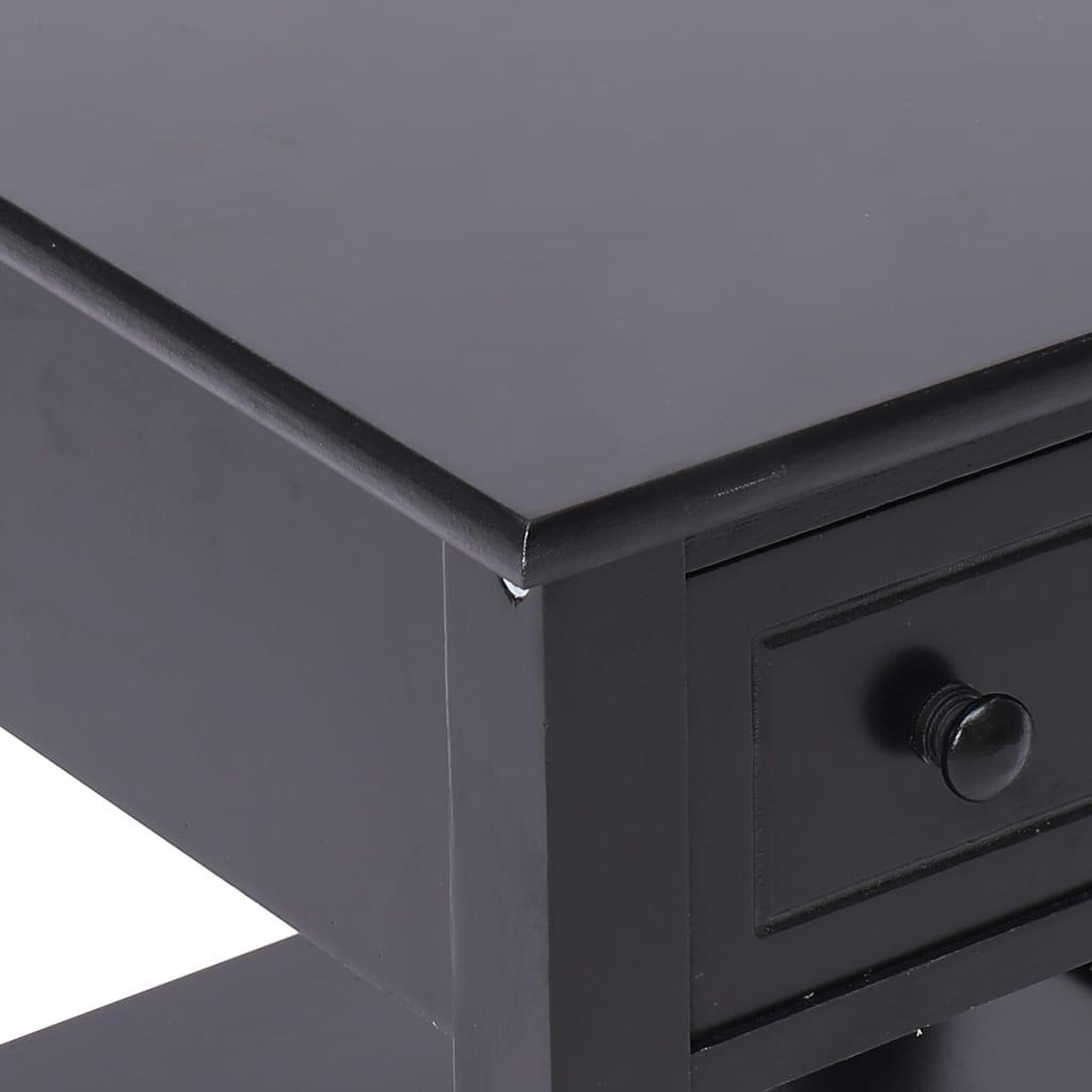 Voir la diapositive 5 : VIDAXL Table d'appoint Noir 40x40x40 cm Bois de Paulownia