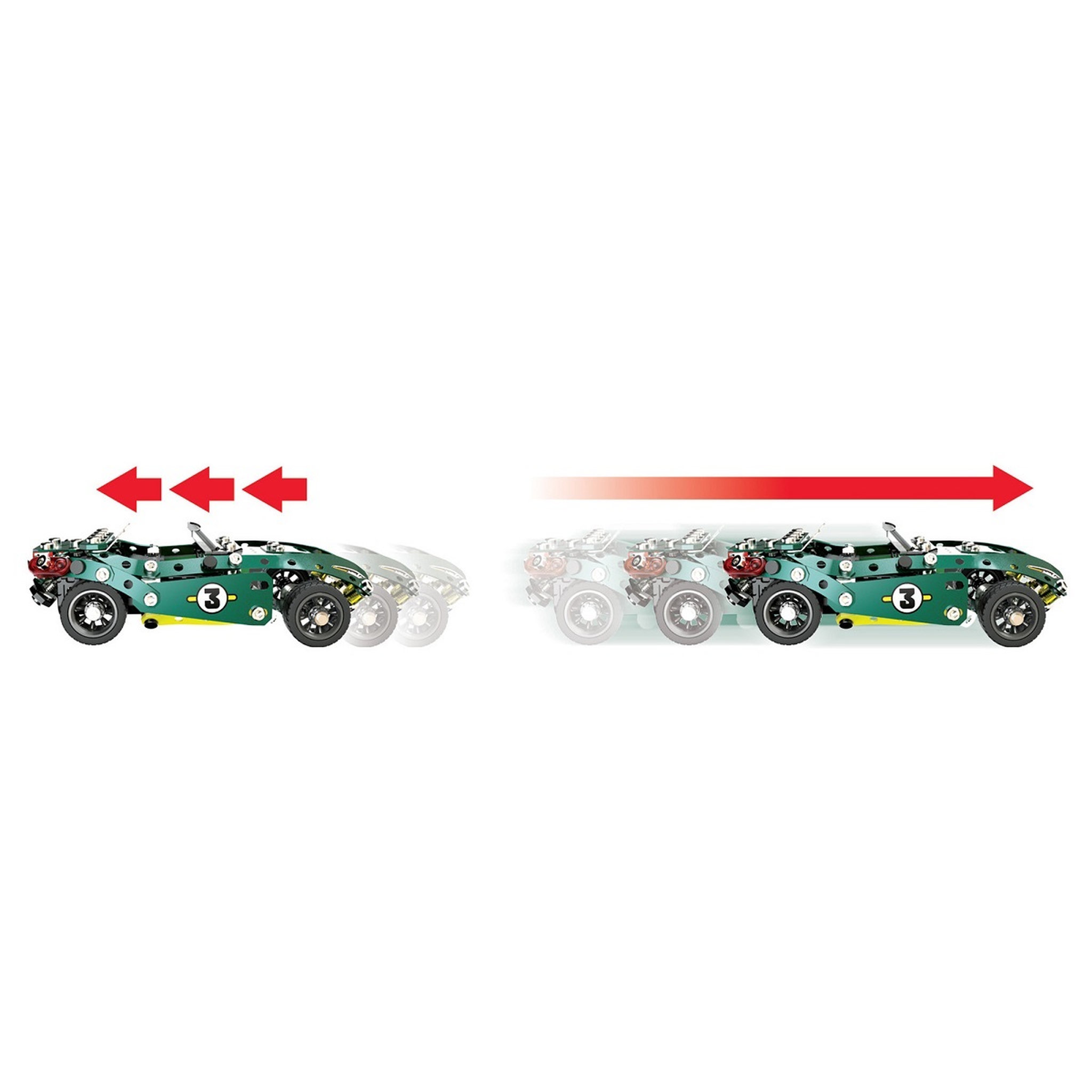 Voir la diapositive 3 : SPIN MASTER Cabriolet Rétro Friction - 5 Modèles Meccano