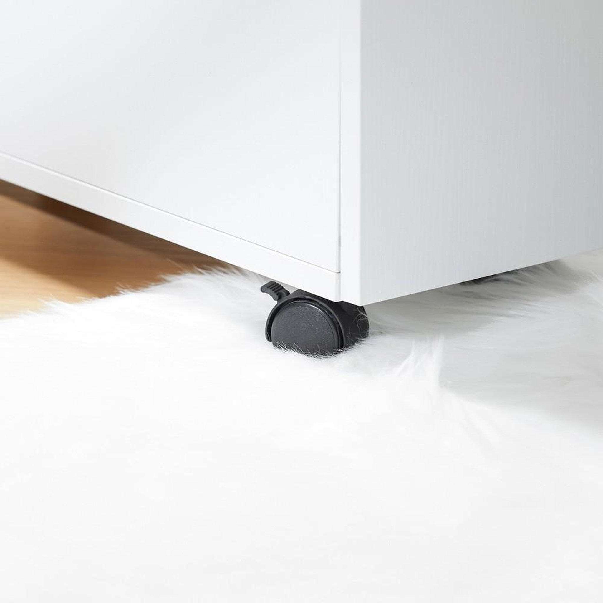 Voir la diapositive 5 : SOBUY SoBuy - Table De Chevet à 2 tiroirs - Blanc - 50x20x61cm - Nordique - FBT155-NW