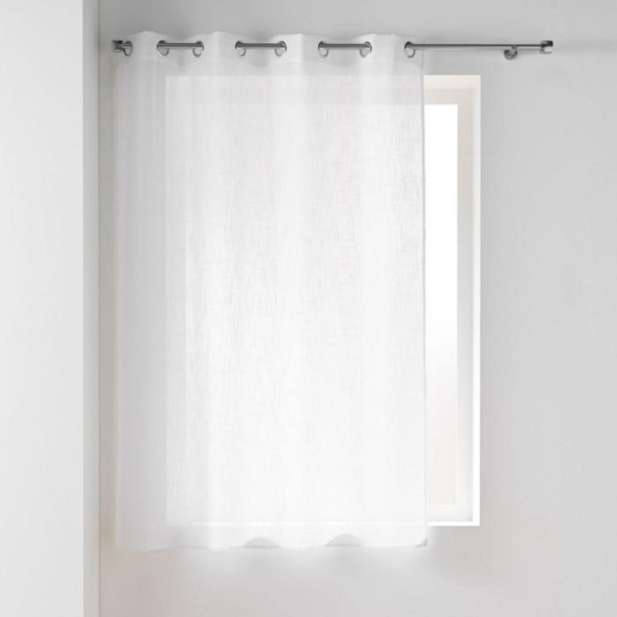 Paris Prix Rideau Voilage à Œillets  Haltona  140x180cm Blanc