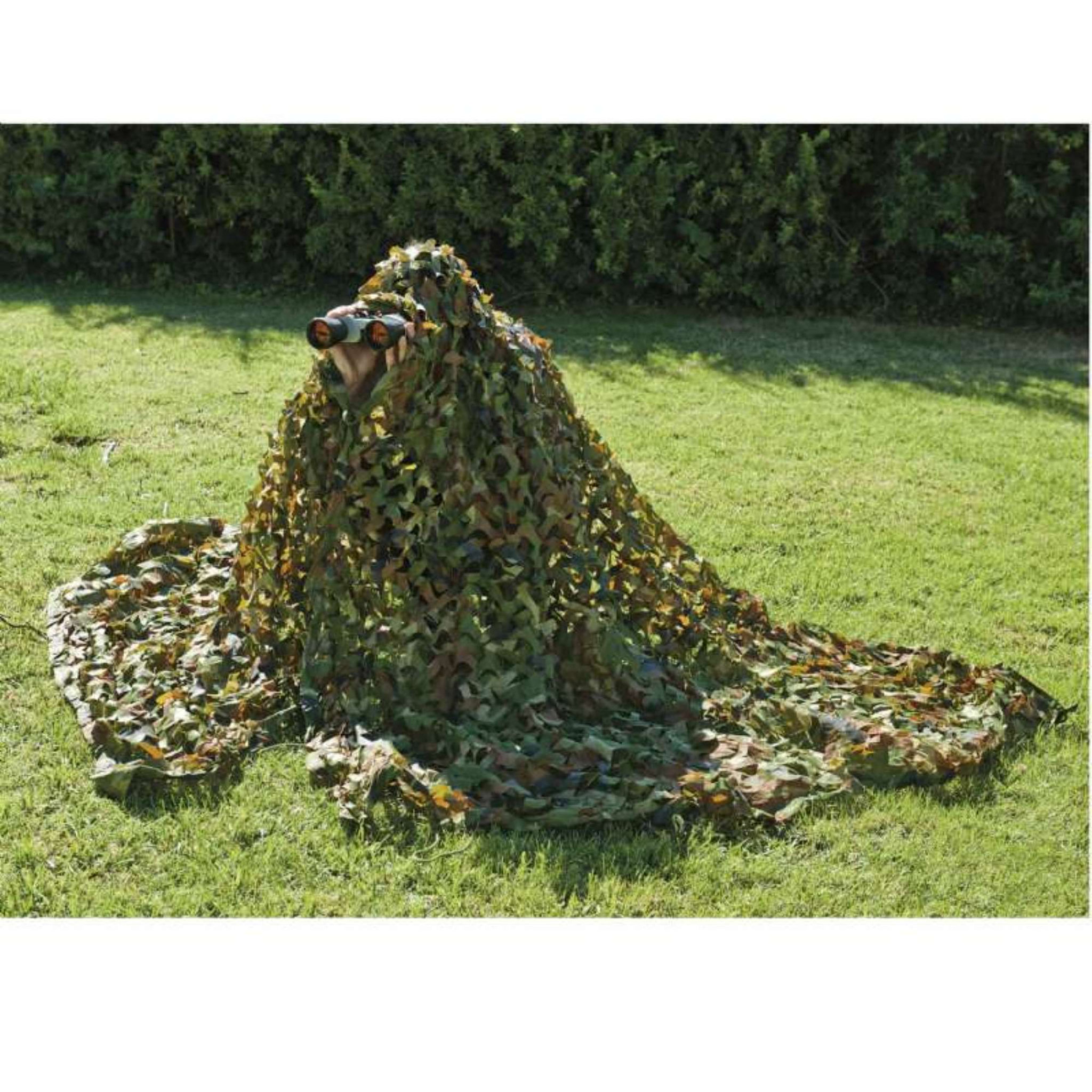 Voir la diapositive 4 :  Toile d'ombrage ajourée camouflage Werkapro 4 x 3 mètres  12m2