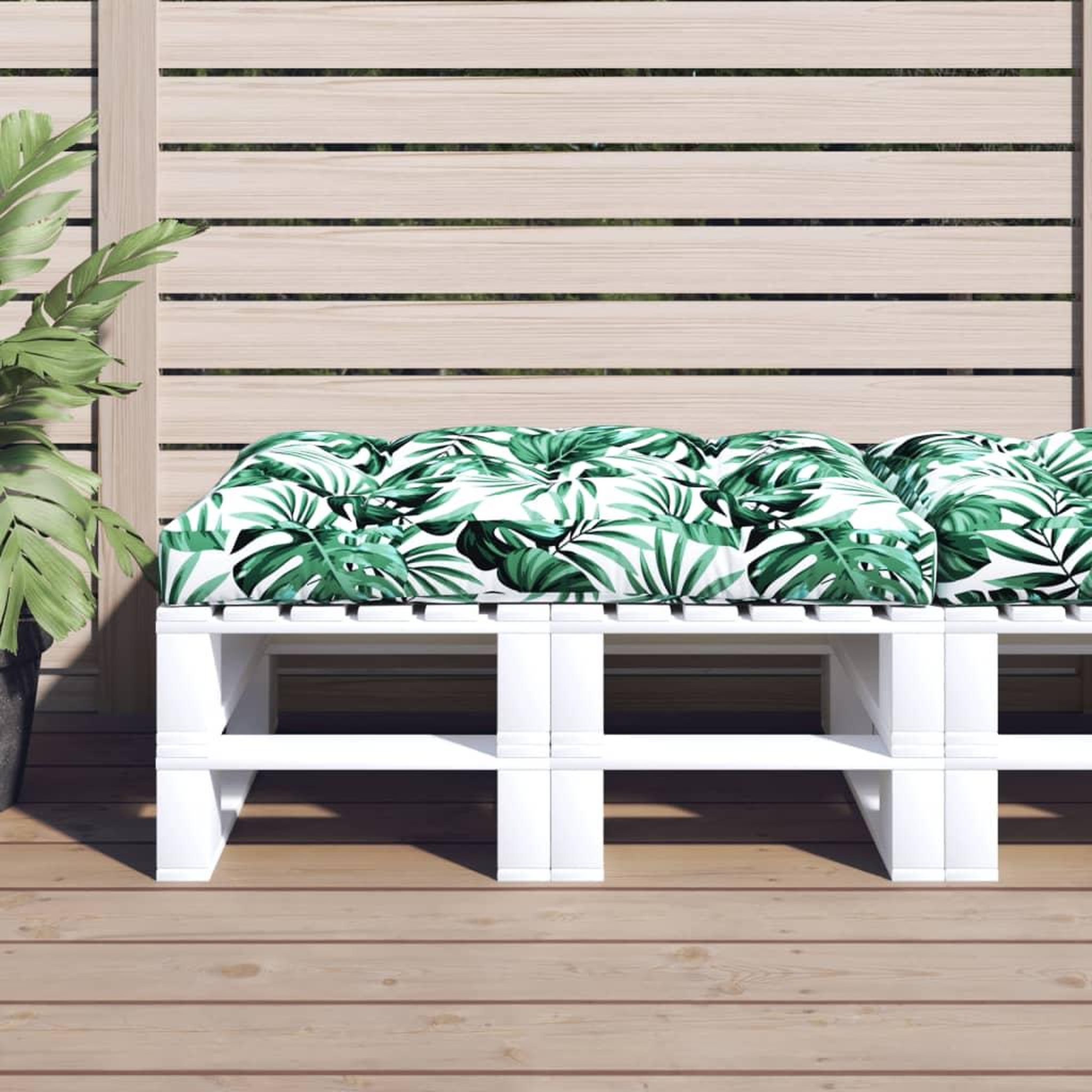 VIDAXL Coussin de palette vert 120x80x12 cm tissu