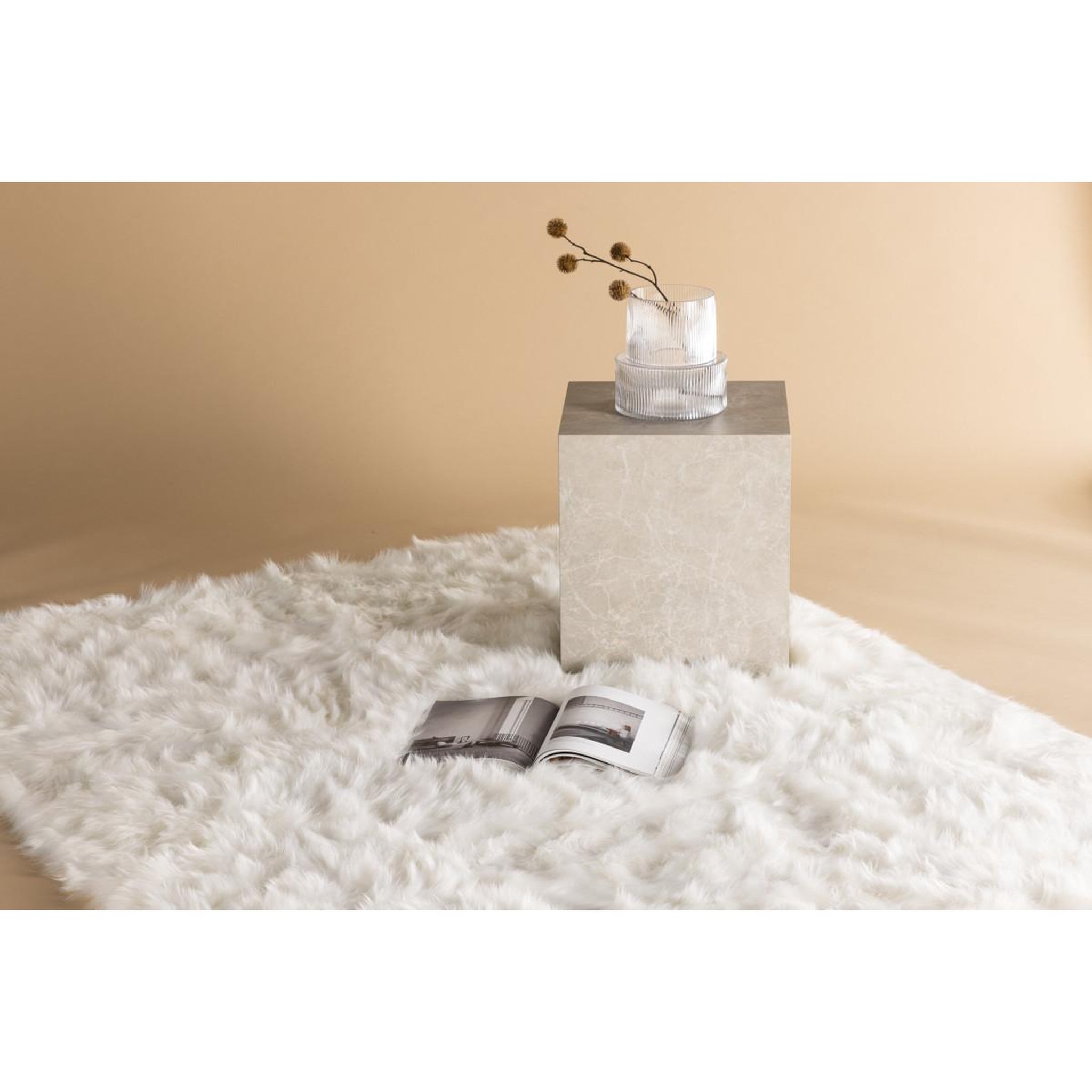 Voir la diapositive 3 : Paris Prix Tapis imitation fourrure  katy  160x230cm blanc