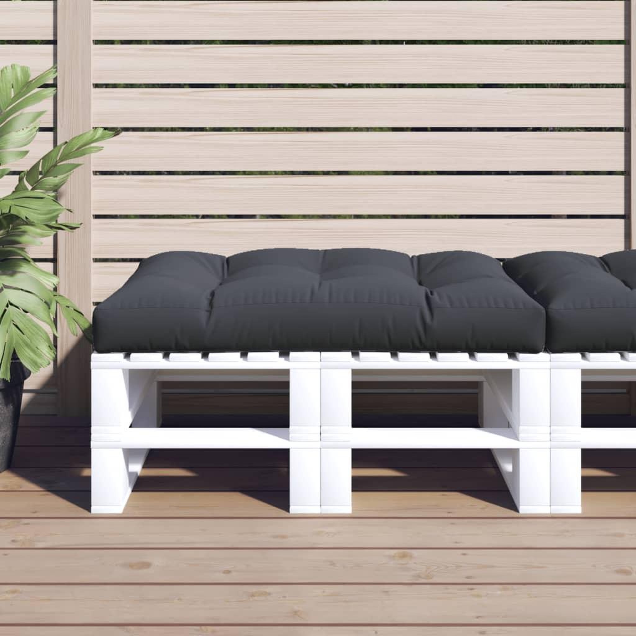 Voir la diapositive 1 : VIDAXL Coussin de palette anthracite 120x80x12 cm tissu